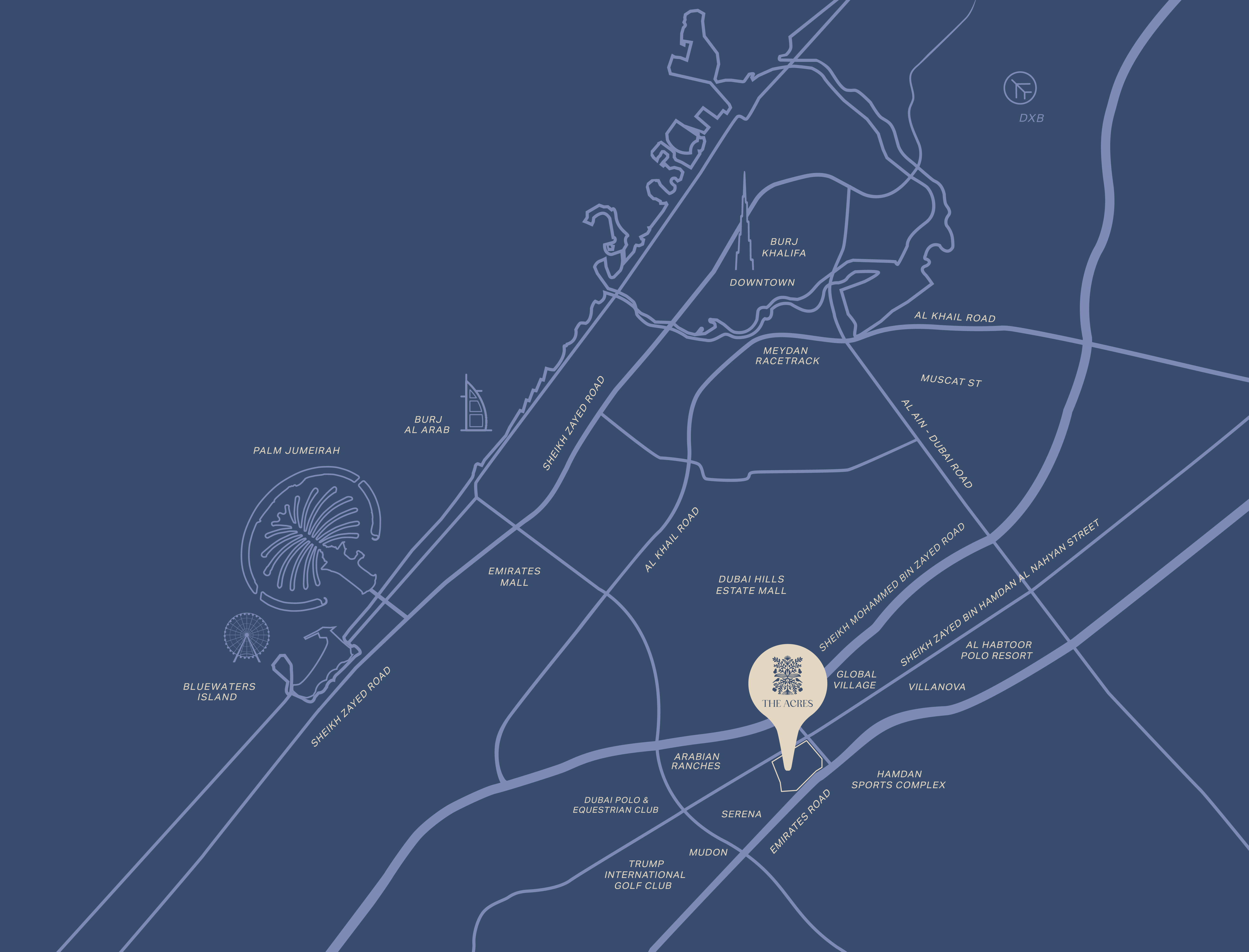 The Acres by Meraas in Dubai Location