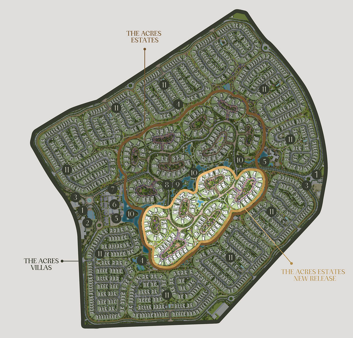 The Acres by Meraas in Dubai Masterplan